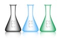 Vector set of science glassware Royalty Free Stock Photo