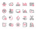 Vector Set of Science icons related to Upper arrows, Head and Web settings. Vector