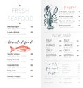 Vector set for seafood restaurant branding. Flyer, brochure, banner. Hand drawn vintage elements. Royalty Free Stock Photo