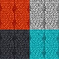 Vector set of seamless cable patterns. Royalty Free Stock Photo