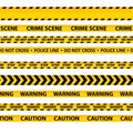 Vector set of seamless caution tapes