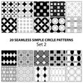 Vector set of seamless circle patterns