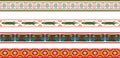 Vector set of seamless colored border ornaments