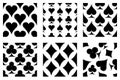 Vector set of seamless grunge patterns. Royalty Free Stock Photo