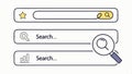 Search bar interface elements, website navigation and UI design vector design Generative AI Royalty Free Stock Photo