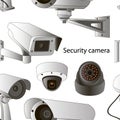 Vector set of security camera pattern Royalty Free Stock Photo