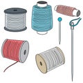 Vector set of sewing accessories Royalty Free Stock Photo