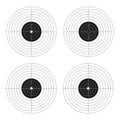 Vector set of shooting targets, blank pistol template Royalty Free Stock Photo
