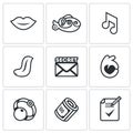 Vector Set of Silence Icons.