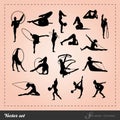 Vector set - Silhouette gymnastic