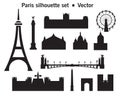 Paris Skyline silhouette 9 Royalty Free Stock Photo