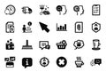 Vector Set of simple icons related to Security agency, Doppio and Delete purchase. Vector