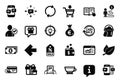 Vector Set of simple icons related to Smartphone sms, Mint leaves and Identity confirmed. Vector