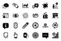 Vector Set of simple icons related to Stock analysis, Click hand and Notification calendar. Vector