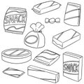 Vector set of snack