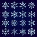 Vector set of snowflakes