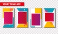 Vector set of social media history design templates, summer colors - background for banner, greeting cards, posters and