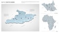 Vector set of South Sudan country.