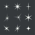 Vector set of sparkle lights