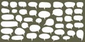 Vector set of speech bubbles. Blank empty white speech bubbles. Cartoon balloon word design.