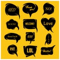 Vector set of speech bubbles in comic style. Talk Icon. Speak or Chat Illustration As A Simple Vector Sign Royalty Free Stock Photo