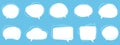 Vector Set of speech bubbles. Dialog box icon, message template. White clouds for text, lettering. Different shape of Royalty Free Stock Photo