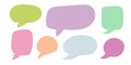 Vector set speech bubbles. Doodle style speaking bubbles Royalty Free Stock Photo