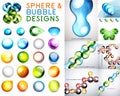 Vector set of sphere and bubble designs Royalty Free Stock Photo