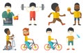 Vector set of sport characters.