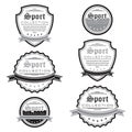 Vector set of sport emblems. Logo badges and labels. Royalty Free Stock Photo