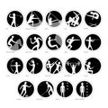 Vector set of sport icons.