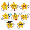 Vector set of star mascot Royalty Free Stock Photo