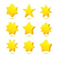 Vector set of stars