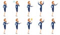 Vector set of stewardess characters.