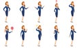 Vector set of stewardess characters.