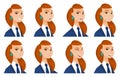 Vector set of stewardess characters.