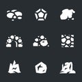 Vector Set of Stone Icons.