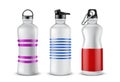 Vector set of plastic sport bottles for drinks Royalty Free Stock Photo