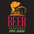 Vector set of stylized quotes on the topic of beer. Color text on a black background