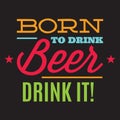 Vector set of stylized quotes on the topic of beer. Color text on a black background