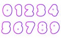 Vector set of super bold rounded numbers