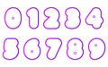 Vector set of super bold rounded numbers Royalty Free Stock Photo