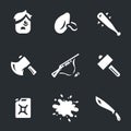 Vector Set of Survival tools Icons.