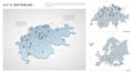 Vector set of Switzerland country.