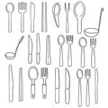 Vector set of tableware Royalty Free Stock Photo