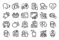 Vector set of Teamwork results, Chef and Clean shirt line icons set. Vector