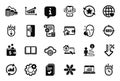 Vector Set of Technology icons related to Book, Loyalty program and Work home. Vector Royalty Free Stock Photo