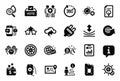 Vector Set of Technology icons related to Canister oil, Bitcoin mining and Ranking stars. Vector