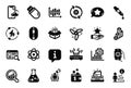 Vector Set of Technology icons related to Diagram chart, Seo analysis and Atom. Vector