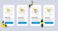 Vector Set of Technology icons related to Elevator, Security contract and Smile. Vector